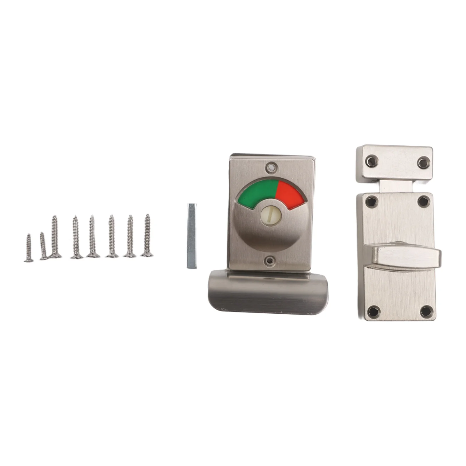 Public Restroom Partition Door Lock with Red Green Indicator for Occupied Status Suitable for Offices and Shopping Malls