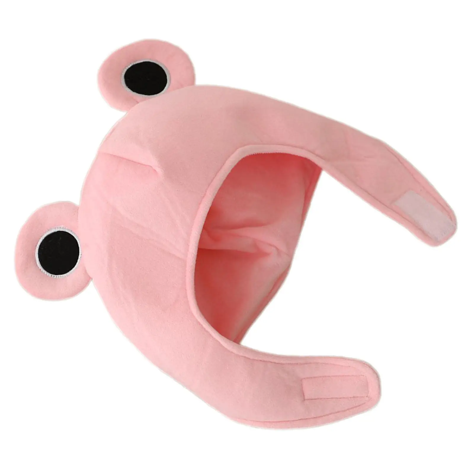 Cute Frog Headwear Cap Soft Material Christmas Costume Cosplay Party Funny Animal Hat Big Eyes Earflap Size 14.93x12.58x0.39in