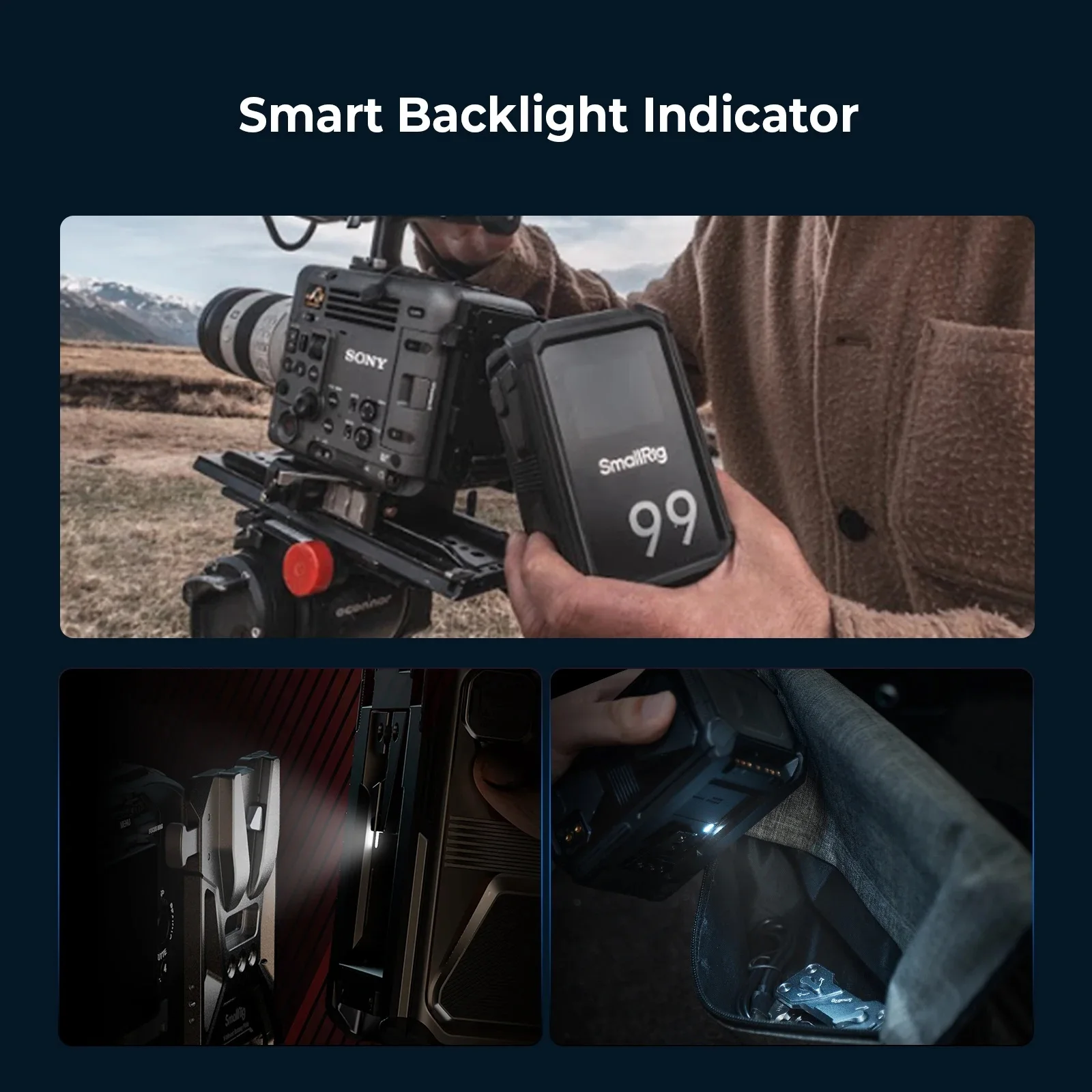SmallRig X99 X-Touch Smart V-Mount Battery Charger Triple-Proof with App Control Fast Charging Drop-proof Waterproof Dustproof f