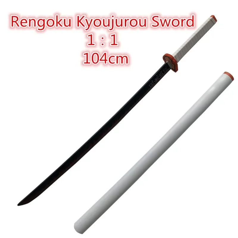 104cm  Sword Weapon  Rengoku Kyoujurou Cosplay Sword 1:1 Anime Ninja Knife PU toy