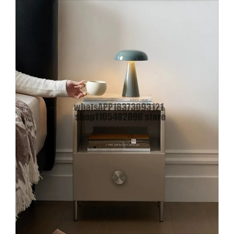 Modern high-footed solid wood bedside storage cabinet Bauhaus style high-footed storage cabinet