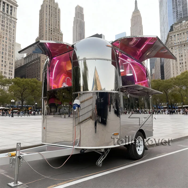 سترة كوكي جاهزة للسقف المستدير الأجنبي، بطاطس كروس، بطاطس مقلية، برجر بيتزا، معدات شاحنة الطعام