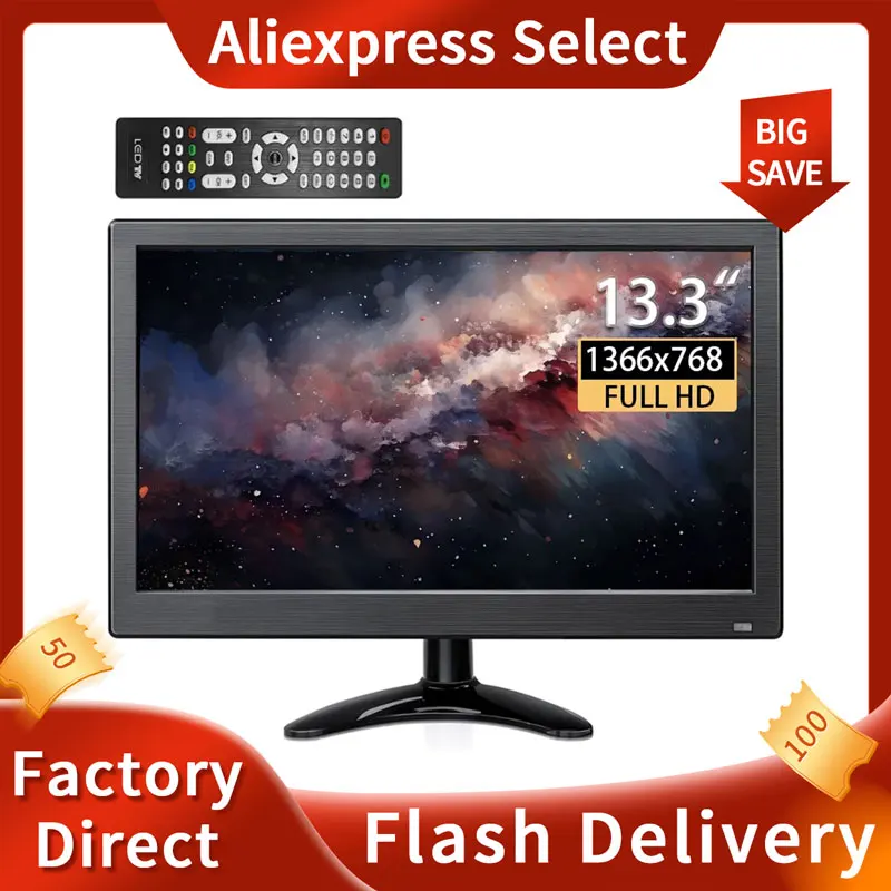Hot Portable Monitor 11.6/10.1 Inch Small Display with HDMI VGA AV BNC USB Interface for Laptop Raspberry Pi Computer Monitor
