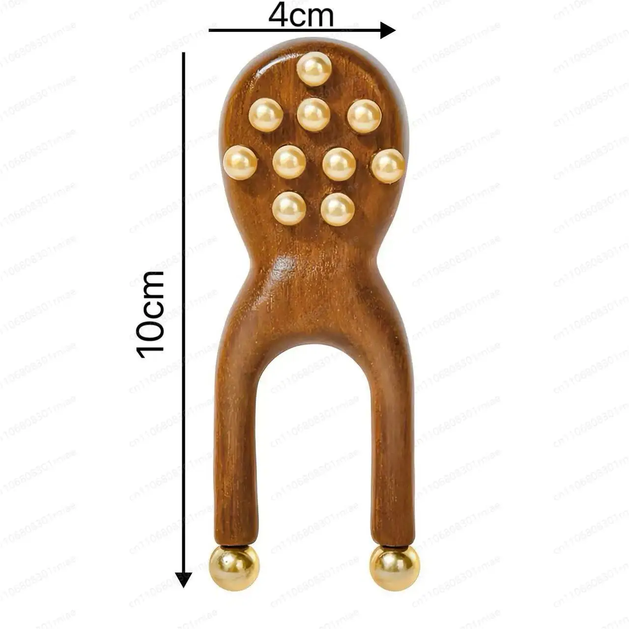 Brass Gold Silk Green Sandalwood Little Frog Nose Scraper Facial Massager