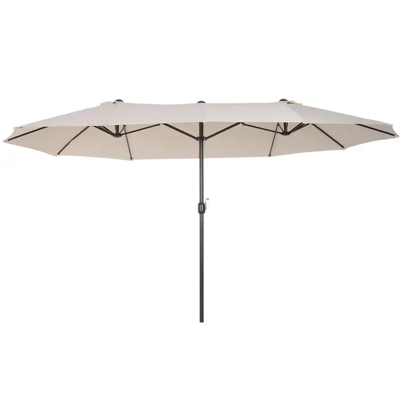 

Extra Large 15ft Double-Sided Patio Umbrella with Crank Handle and Air Vents for Outdoor Use, Ideal for Backyard, Deck, Pool,