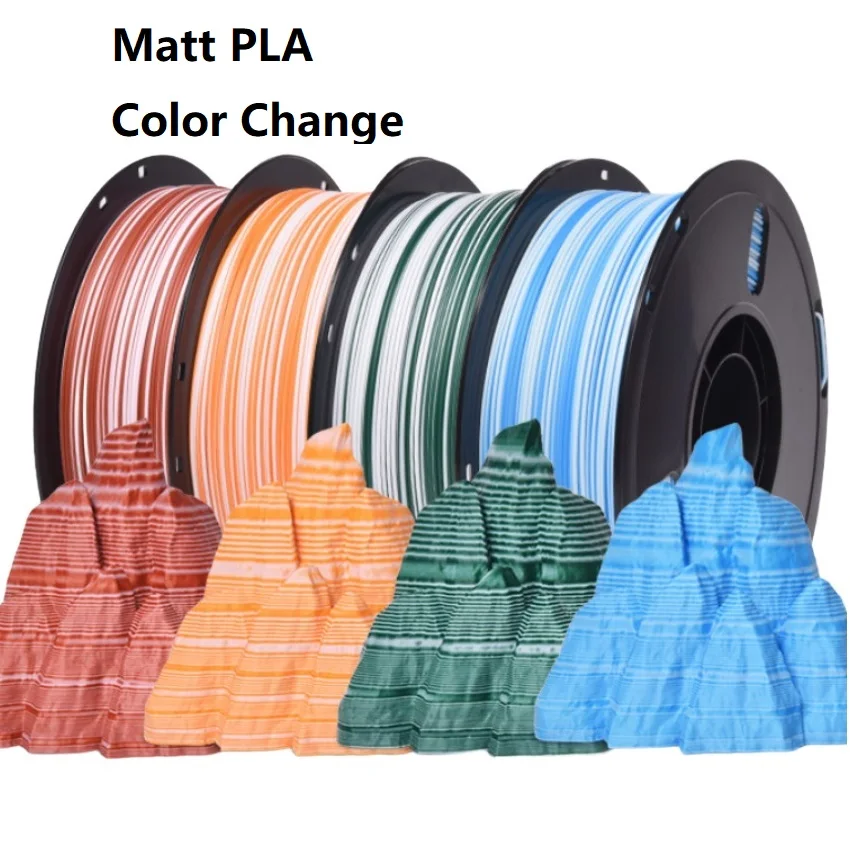 

Матовая нить PLA 1,75 мм, 1 кг, 500 г, 250 г, стандартная нить, многоцветная, быстрая смена PLA, 3D-принтер, пластиковые материалы, нить PLA
