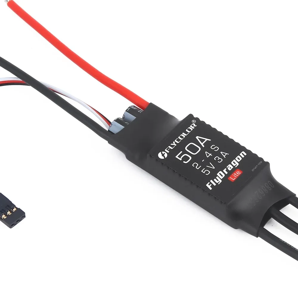 1pcs FLYCOLOR Flydragon Lite 20A/30A/40/50A 5V BEC 2-4S Brushless ESC for RC Airplane Fixed-Wing FPV Drones