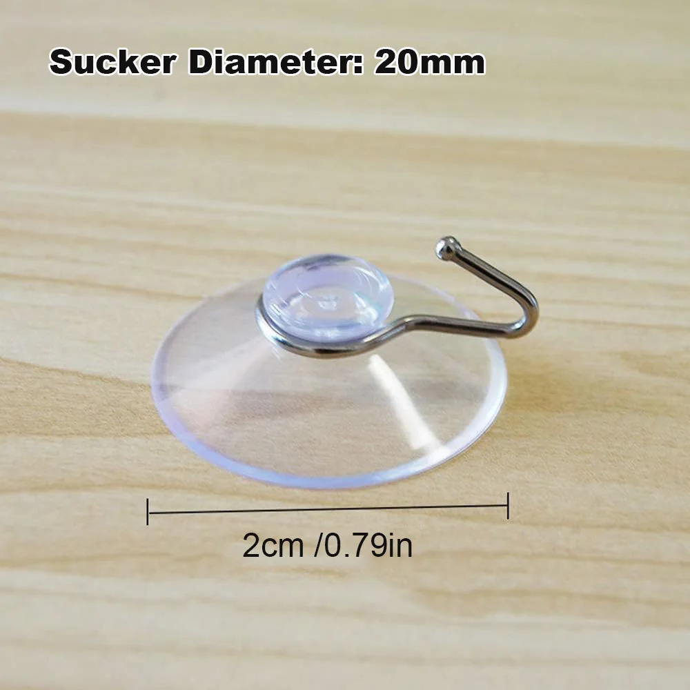 5/10Pcs Saugnapf Haken 20/30/50mm Klar Sucker Cup Sucker Haken Kleidung Mantel hängen Haken Für Küche Badezimmer – Detail 5