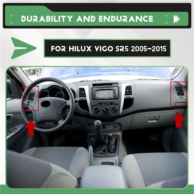 

AB56-1 Set Interior Air-Conditioner Grill A/C Vent Grille Fortuner Accessories For Toyota Hilux Kun SR5 UTE 2005-2015