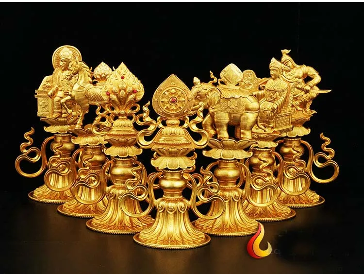 Wholesale Buddhist articles HOME Temple Buddhist rituals practices efficacious Mascot Buddhism gild 7 Magic Buddha statue