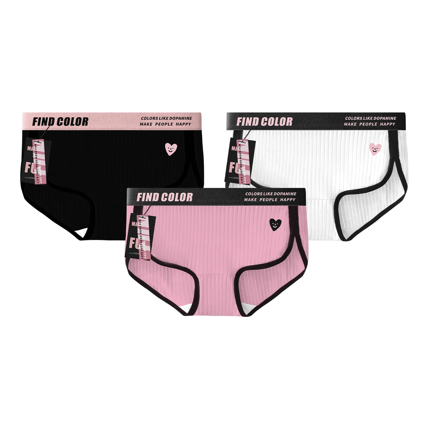

Pink Women Panties Sexy Briefs Ladies Breathable Antibacterial Lingerie Students Girl Teenager Underwear Female Intimates Pants