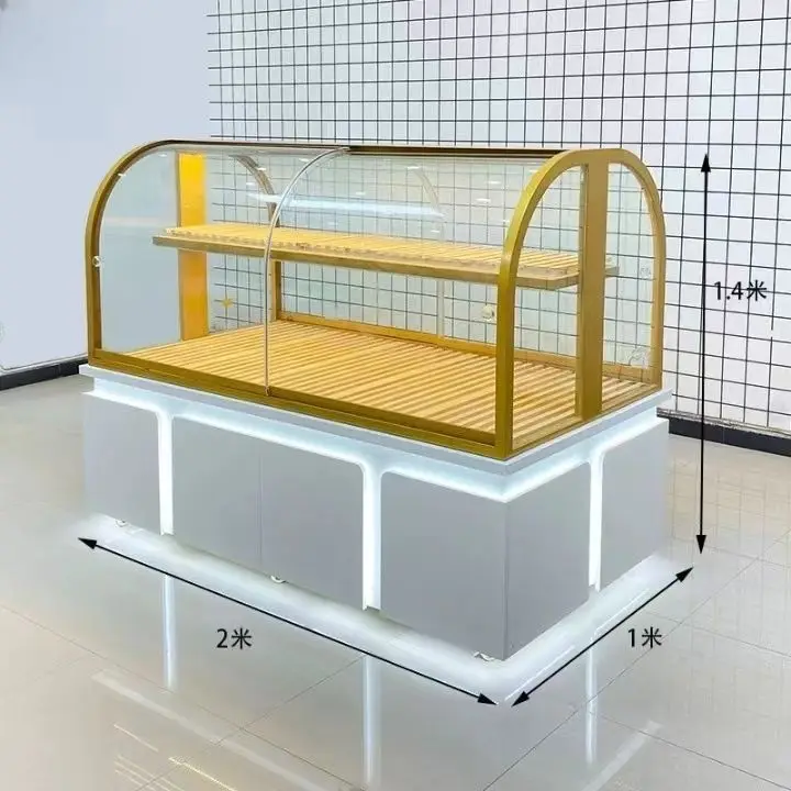 

Bread Cabinet Bread Display Cabinet Glass Display Cabinet Shelf Cake Shop Counter Commercial Solid Wood Middle
