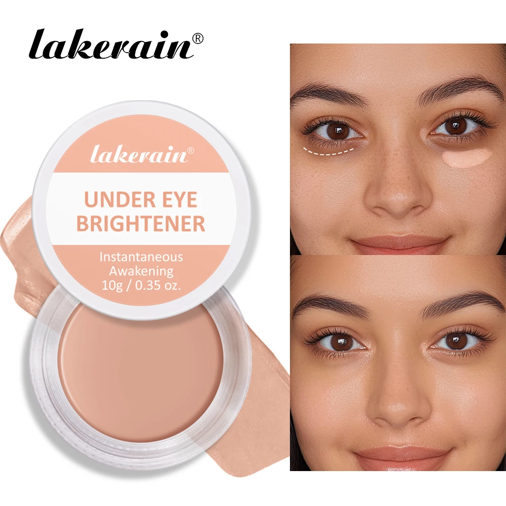Lakerain-crema correctora abrillantadora debajo de los ojos, abrillantador hidratante, cobertura destacadora, cosméticos de corrección de Color