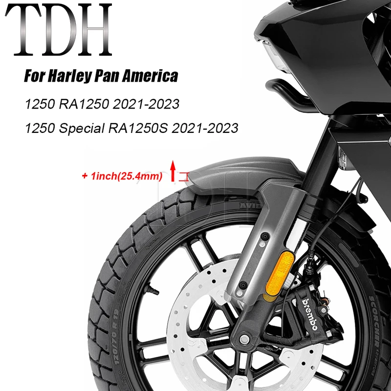 For Harley Pan America Special 1250 RA1250 RA1250S Front Fender Lift Bracket Riser 1inch 25mm Motorcycle Accessories 2021-2024