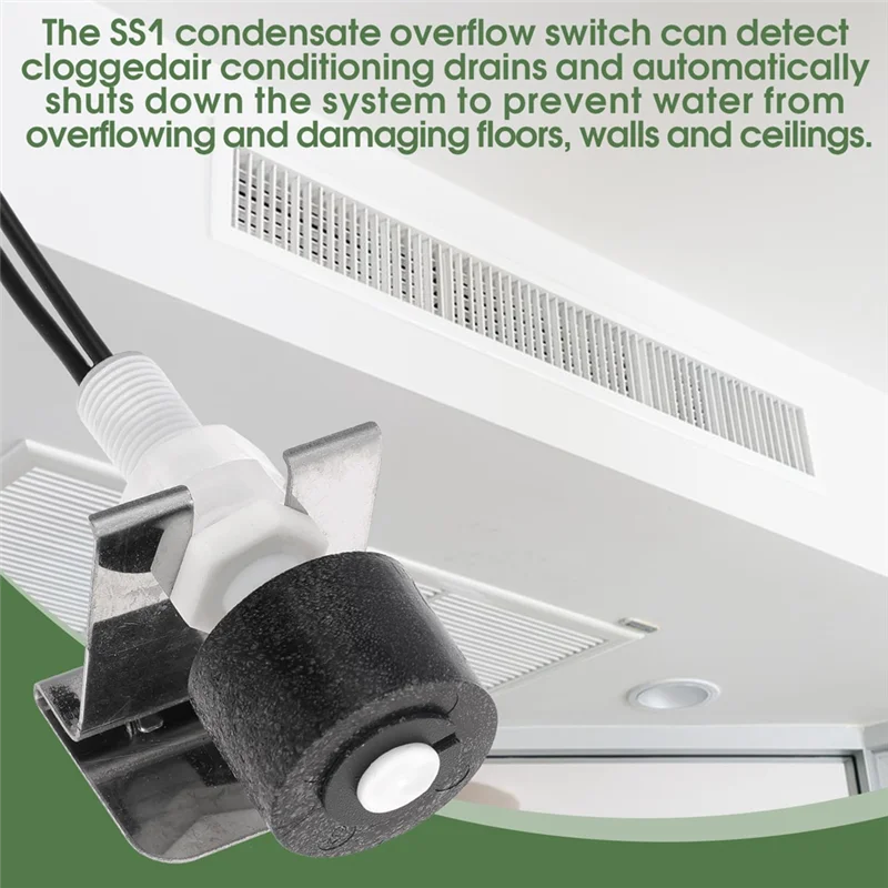 ABFU-SS3 Condensate Overflow Switch For HVAC Drain Pan Condensate Water Leak Detector
