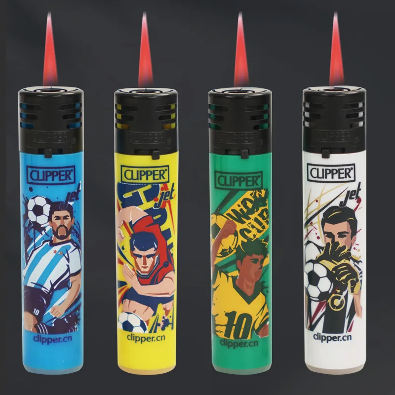 Original Clipper Lighter, Windproof Red Jet Flame Refillable Butane Gas Lighters Smoking Gadgets Unusual Lighters Men'S Gifts