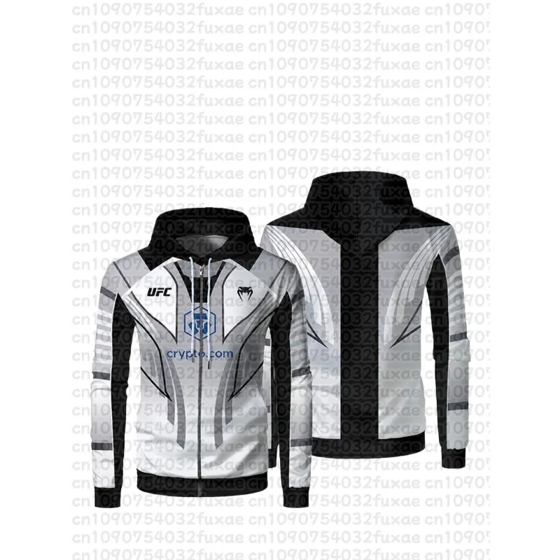 

MOTO New Men's Outdoor Extreme Sports Hoodies UFC Boxing Training Clothes 3D Printed Breathable Pullover Zipper Jacket6XL
