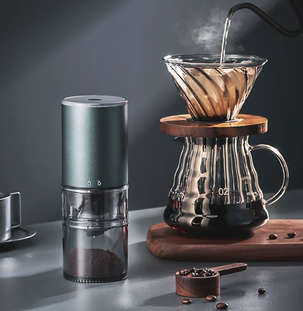 

Portable Electric Coffee Grinder Adjustable USB Charging Magnetic Cap Coffee Machine for Kitchen Camping Office Spice Grinder
