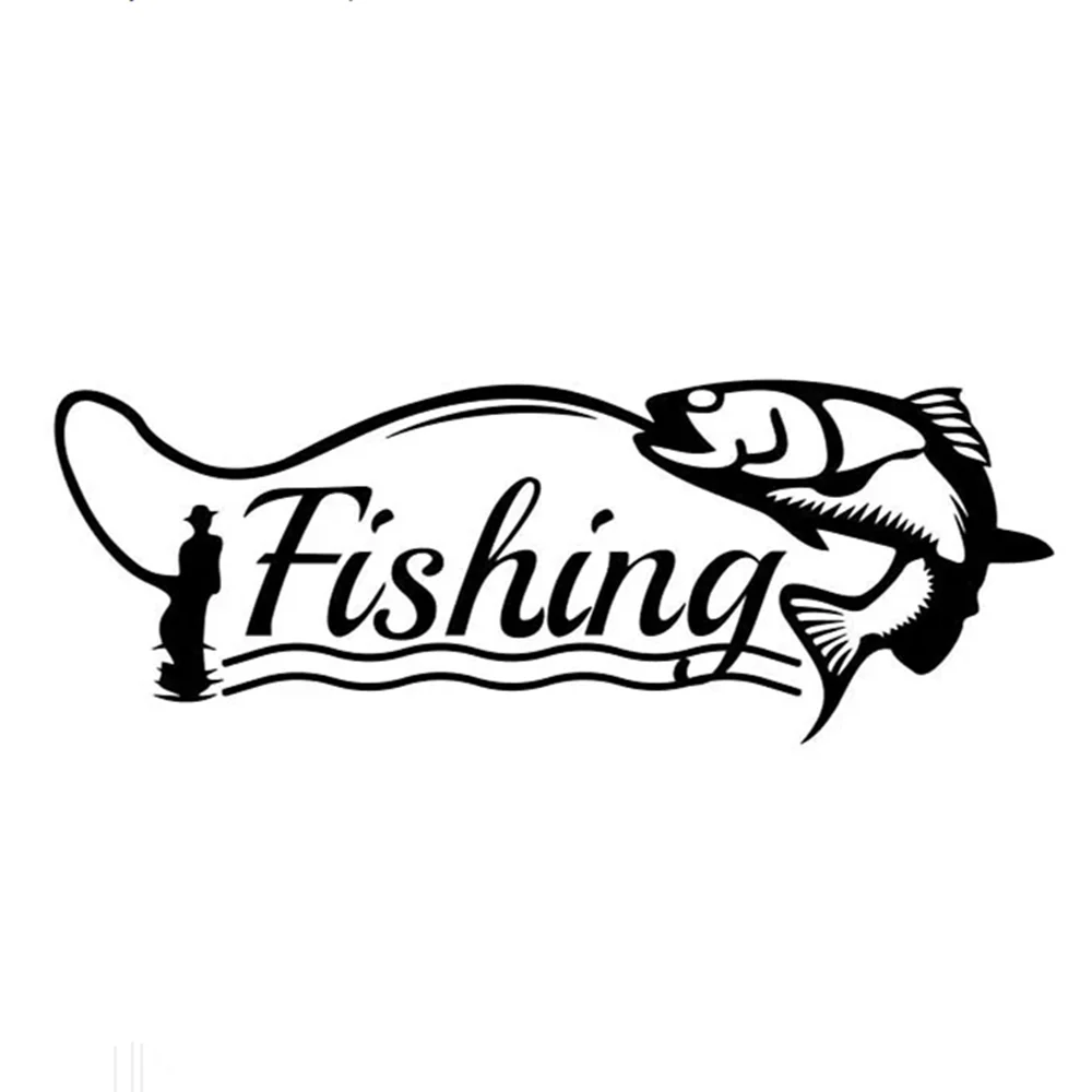 

Fishing Hunter Theme Vinyl Decal, Outdoor Sticker for SUV Truck Van Motorcycle, Waterproof Auto Exterior Decor