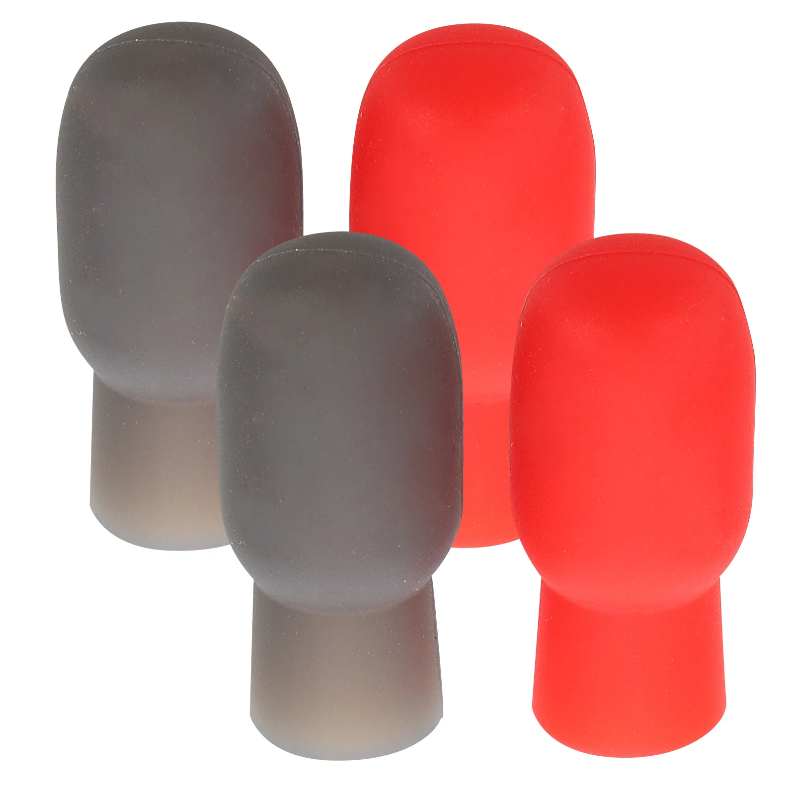 

4pcs Drumstick Protector Mute Tips Caps Red Black Silicone Drum Accessories Practice Instrument Musical Parts