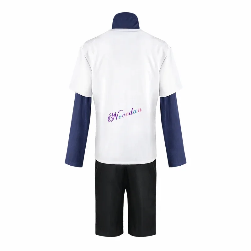 

CyAnime Hunter Killua Zoldyck Косплей Костюм Номер 99 Значок Хэллоуин Рождественская вечеринка Костюм Рубашка Футболка Белый парик