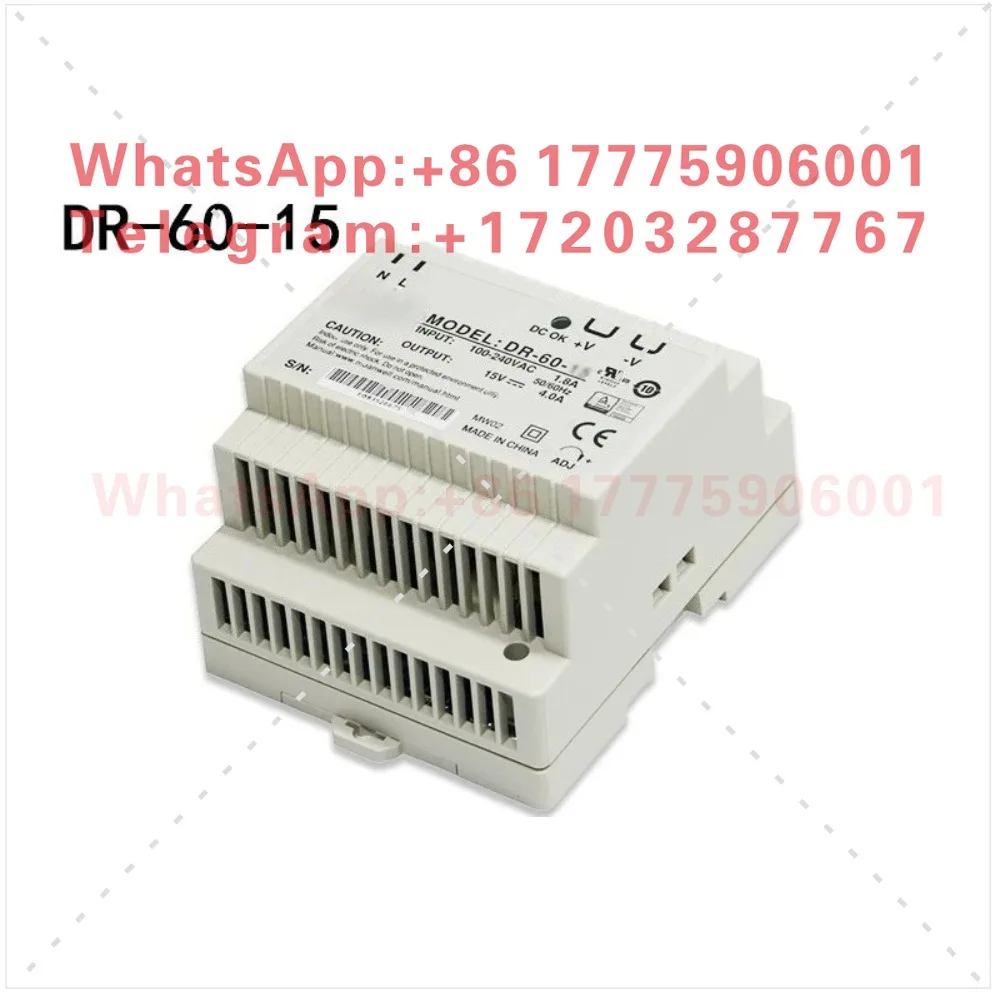 Switching Power Supply DR-60-15 Rail Type Industrial Power Supply LED Indicator 60W DC 15V 4A