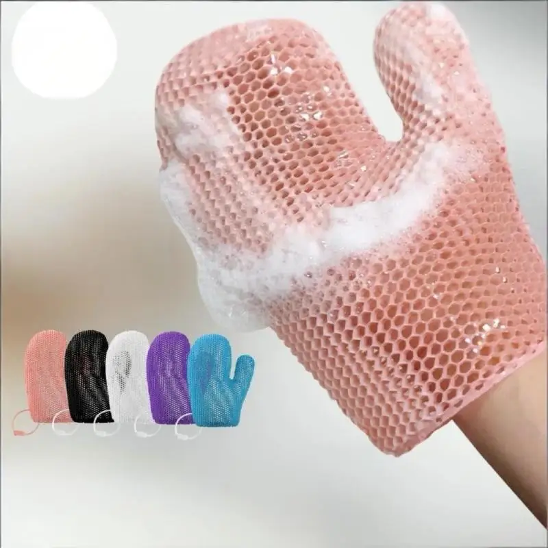 SUSU 1 Stück Honigwaben-TPU-Peeling-Duschhandschuh - Schnell trocknender Körperpeeling-Schwamm für das Badezimmer
