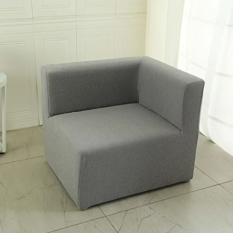 New Square Corner Stretch Sofa Cover Elastic Polar Fleece Card Seat Covers for Single All-Inclusive Non-Slip Couch Slipcovers