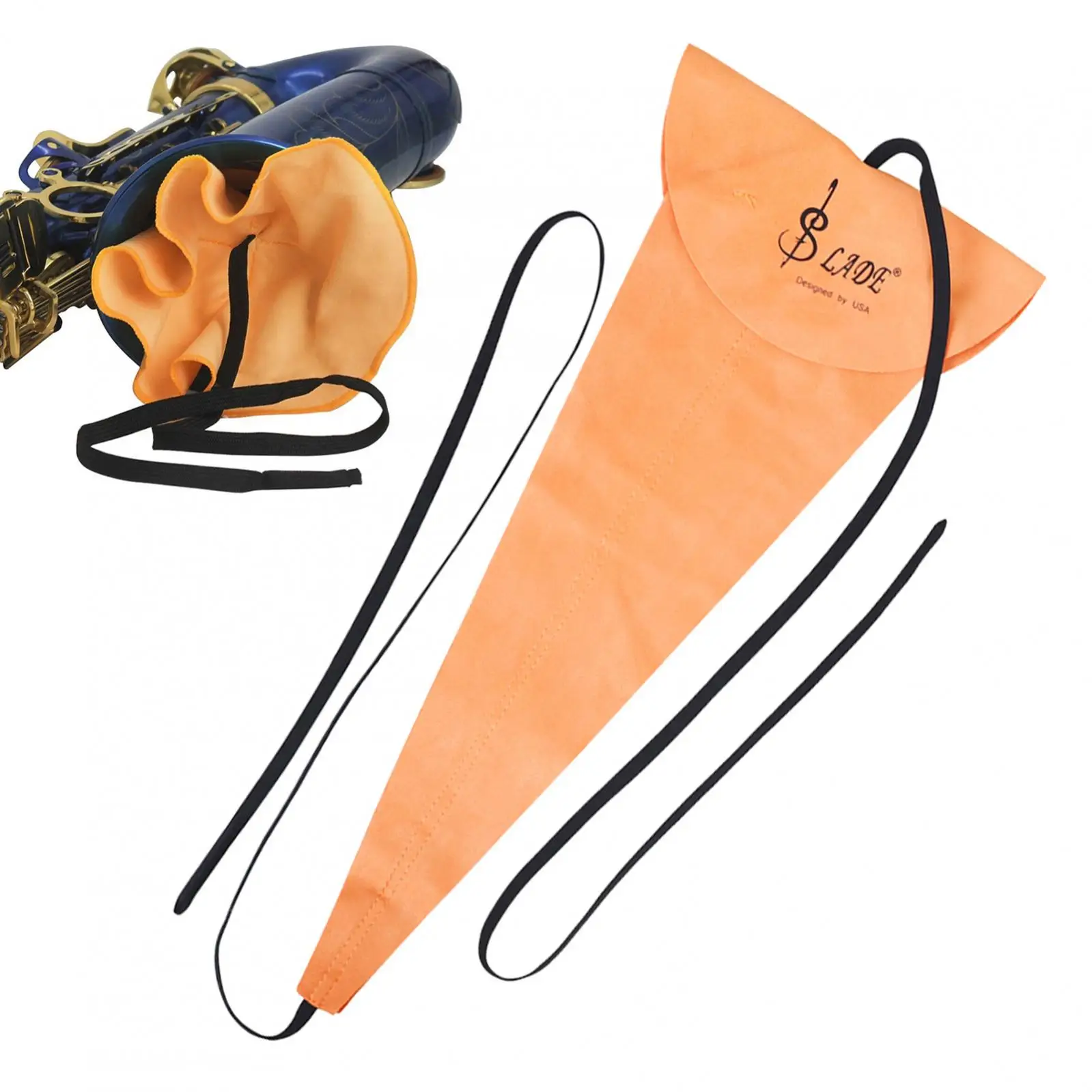 3pcs Cotton Long/Oval/Square Cleaning Cloth Saxophone Inner Chamber Cleaning Cloth Kit for Saxophone / Clarinet / Flute /Trumpet