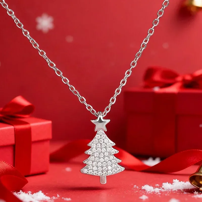 Exquisite Necklace with High-end Temperament and Personalized Christmas Tree for Ladies Attending Banquets in Europe and America