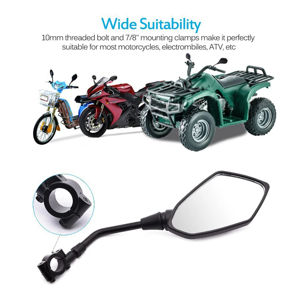 360-degree Rotation Mirror Electric Car Rearview Mirror Less Wind Resistance Streamlined Design Ultra-large Glass Lens