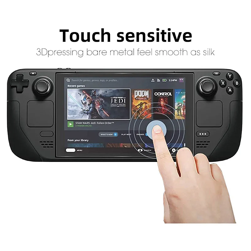 DISOUR Tempered Glass for Steam Deck Game Console 9H Film for Steam Deck Screen Accessories Anti-Scratch Glass Protective Film