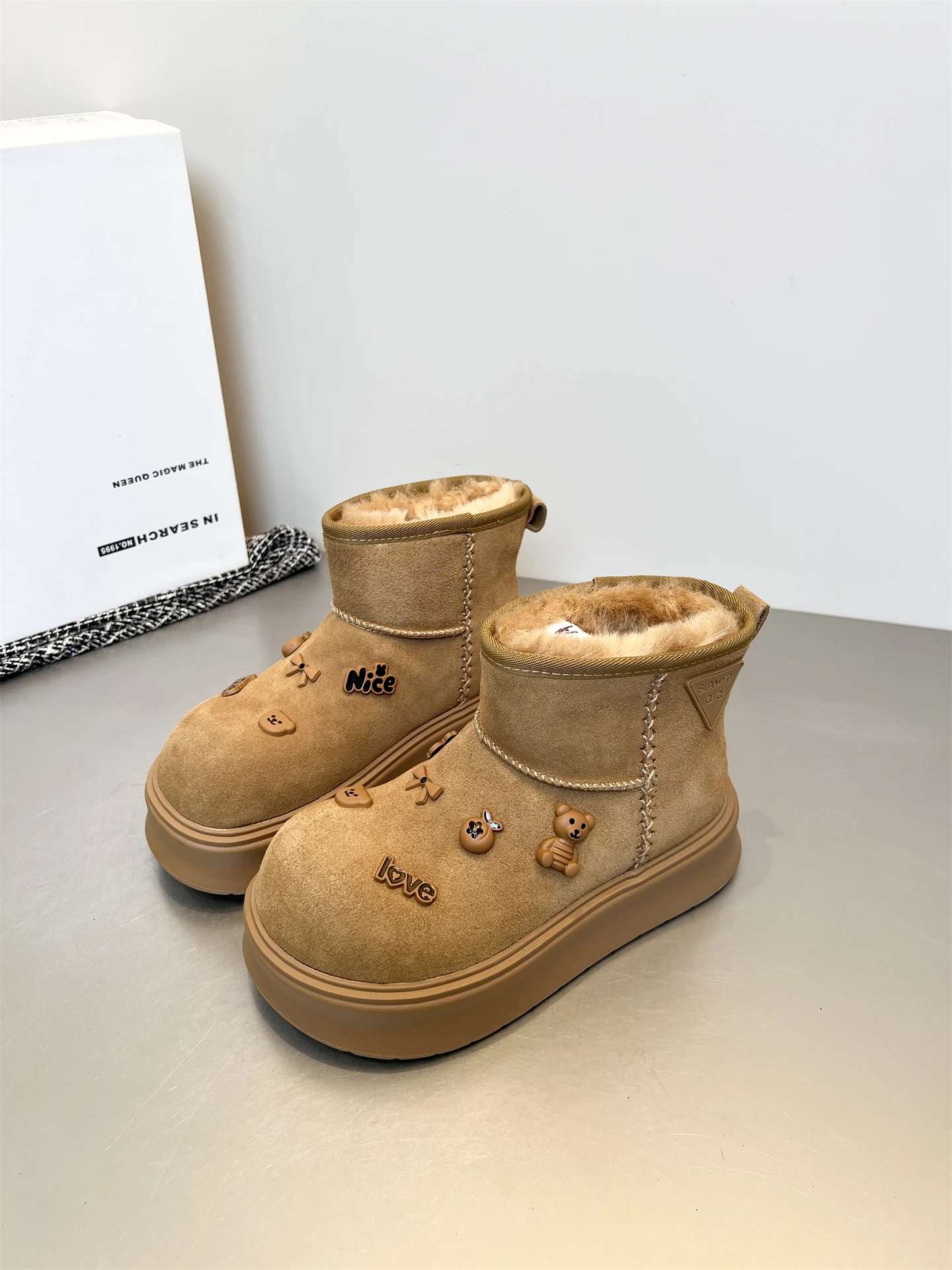 Street Fashion Online - Dames winter verdikte bont gevoerde leren