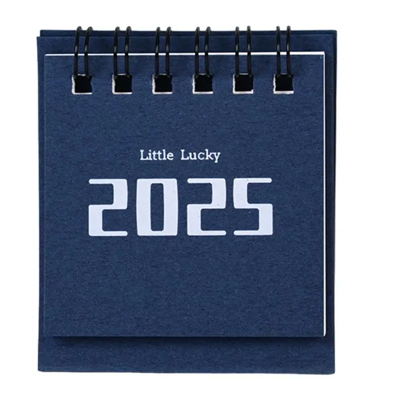 2025 Mini simple small desk calendar pocket portable calendar punch plan desktop decoration