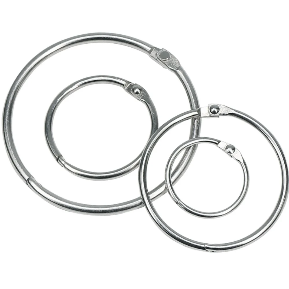12PCS Metal Ring Binder Book Ring Photo Album Binding Ring for DIY Office Book Paper Open Loop Clasp Binding Supplies 20-30mm view 3
