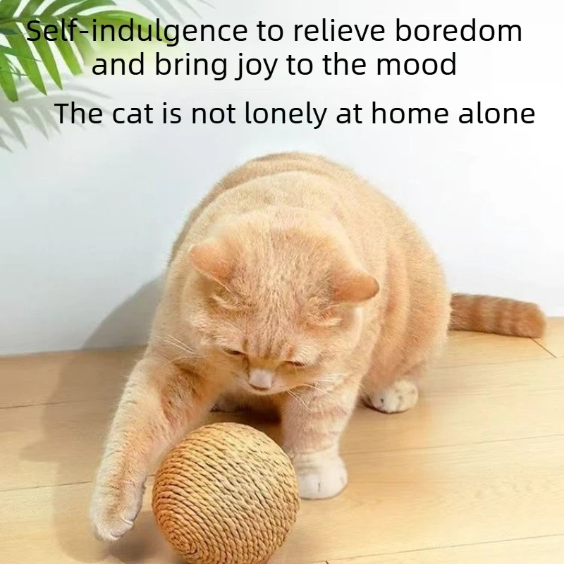 Cat Toy Extra Large Sisal Ball Paper Rope Ball Self-Entertainment Anti-Boring Durable Scratching And Biting Sound Ball - view 4