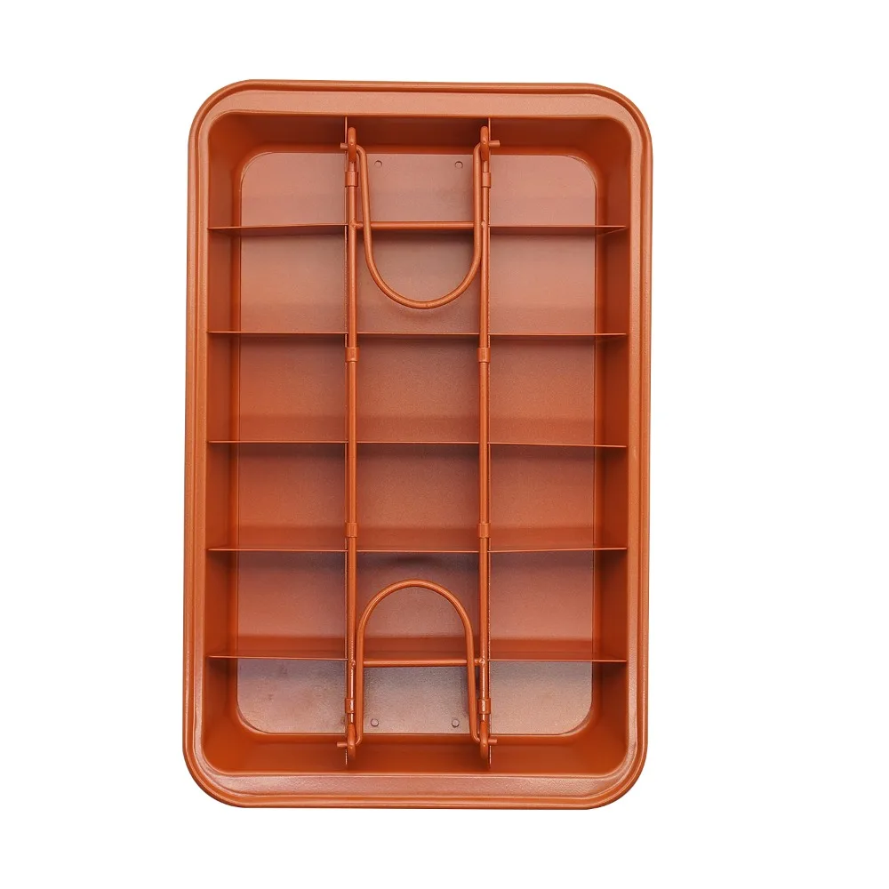 31 x 20cm Brownie Baking Tray 18 Slot Carbon Steel Brownie Pan with Divider Non Stick Coating Easy Release Brownie Cutter