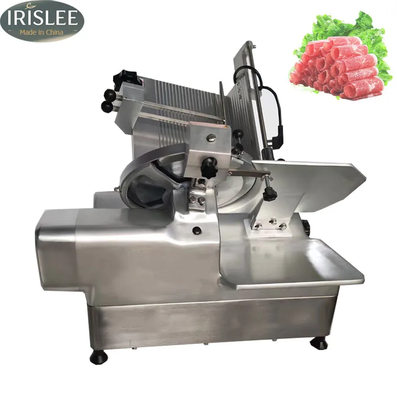 Automatic 300 Meat Slicer Machine Commercial Beef Mutton Roll Frozen Meat Slicing Equipment Small Meat Toast Slice Ham Chopper