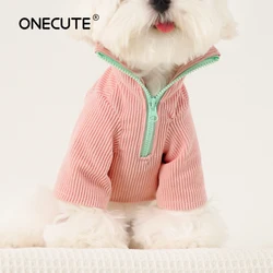 Pet Two-legged Zipper Shirt Small And Medium-sized Dog Autumn Winter Warm Windproof Fashion Costumes Puppy Cotton Clothes