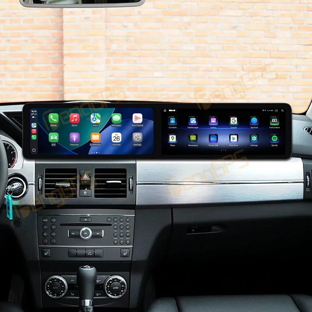 

Dual Screen 12.3 Inch Android 13 Car Radio CarPlay For Mercedes-Benz GLK 2009-2012 Touch Screen Multimedia Player Head Unit DSP