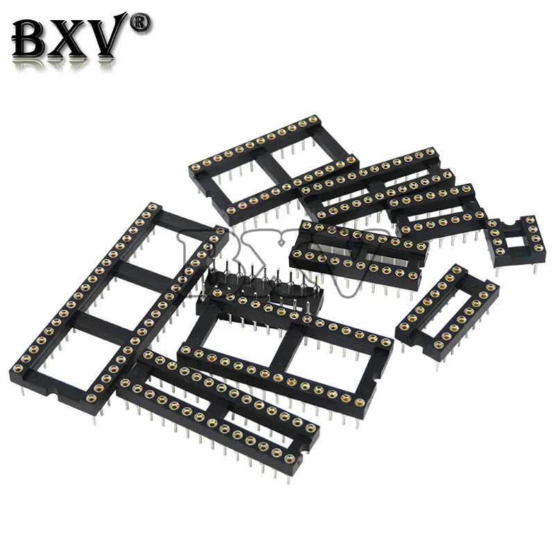 10PCS Round Hole IC Socket Connector DIP 6 8 14 16 18 20 24 28 40 PIN Sockets DIP6 DIP8 DIP14 DIP16 DIP18 DIP20 DIP28 DIP40 Pin