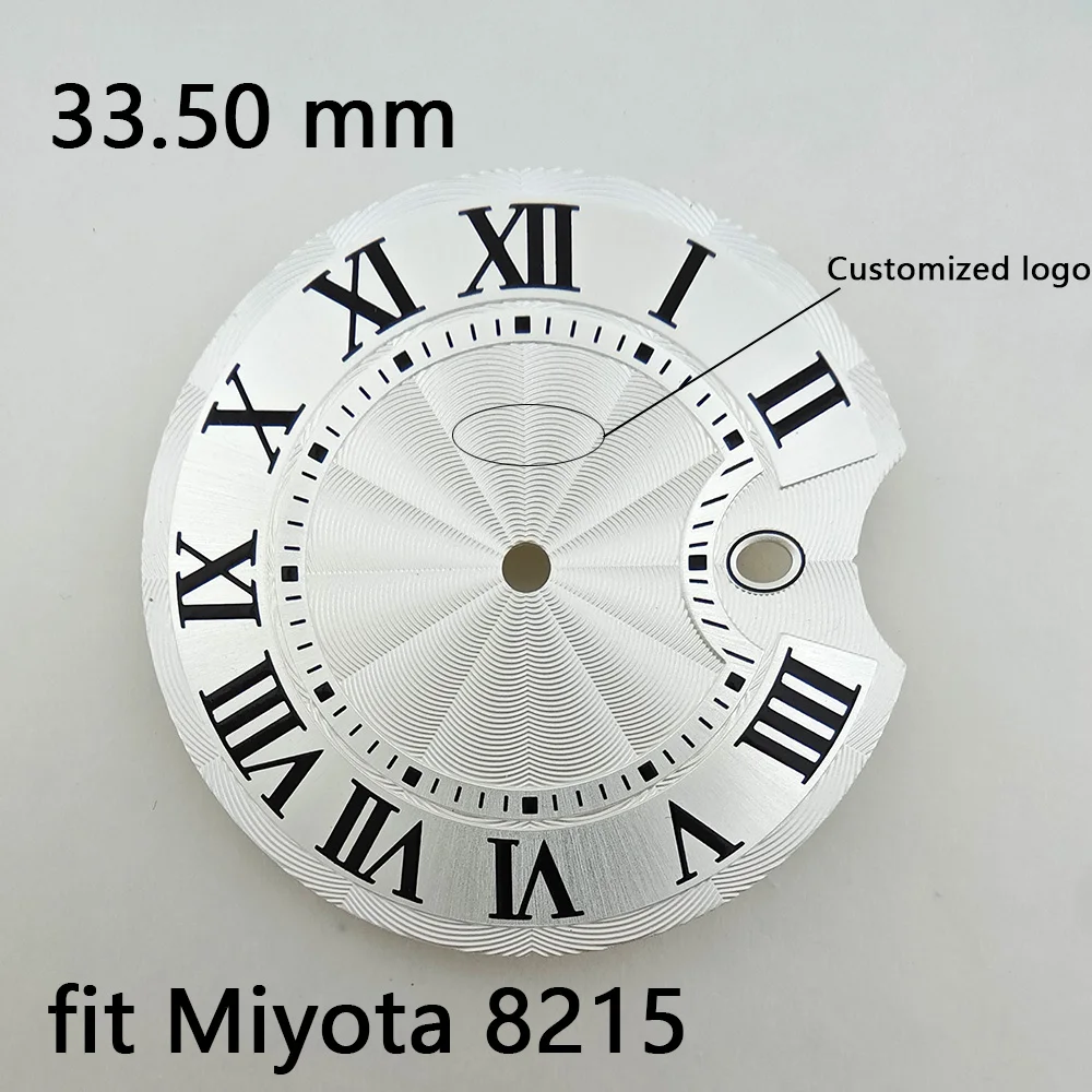 8215 Dial 33.5mm/25.3mm Watch Dial Customizable Dial for Men/Women Suitable for Miyota 8215/DG 2813 and Seagull ST6