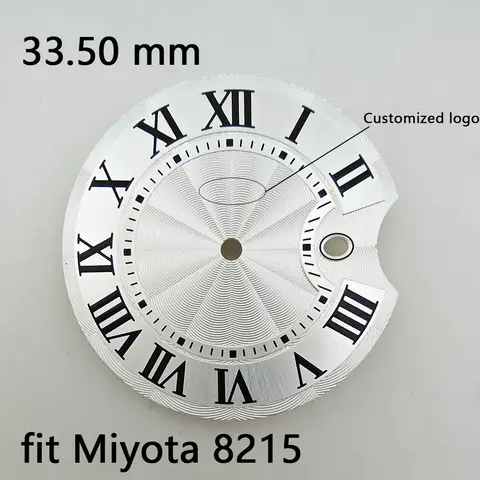 남녀공용 맞춤형 다이얼, 8215 다이얼, 33.5mm, 25.3mm, Miyota 8215/DG 2813 및 Seagull ST6 에 적합