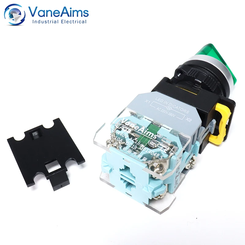VaneAims 22MM FXB38 Plastic LED Light Knob Rotary Switch Momentary Latching 2/3 Position 10A ON/OFF Power Switch illuminated