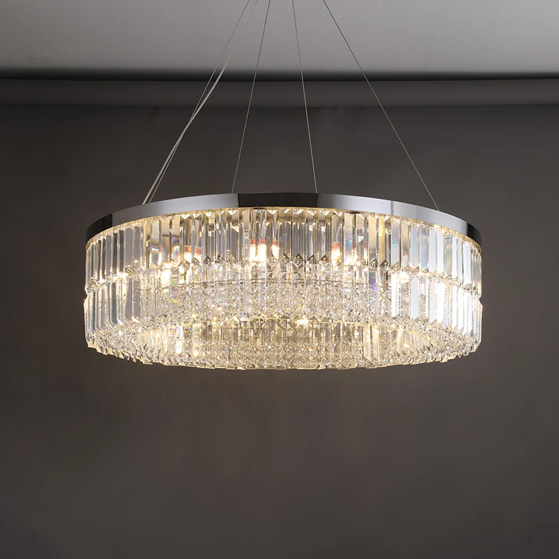 Modern Indoor Living Room Decoration Crystal Pendant Lights Nordic Elegant Luxury Dining Room Chandelier
