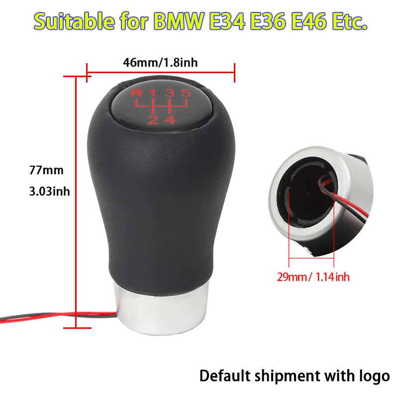 HQ LED Lights Gear Shift Knob 5 6 Speed Shift Knob Gear Lever Gear Shift Handbal For BMW E36 E46 E34 Transmission Knob