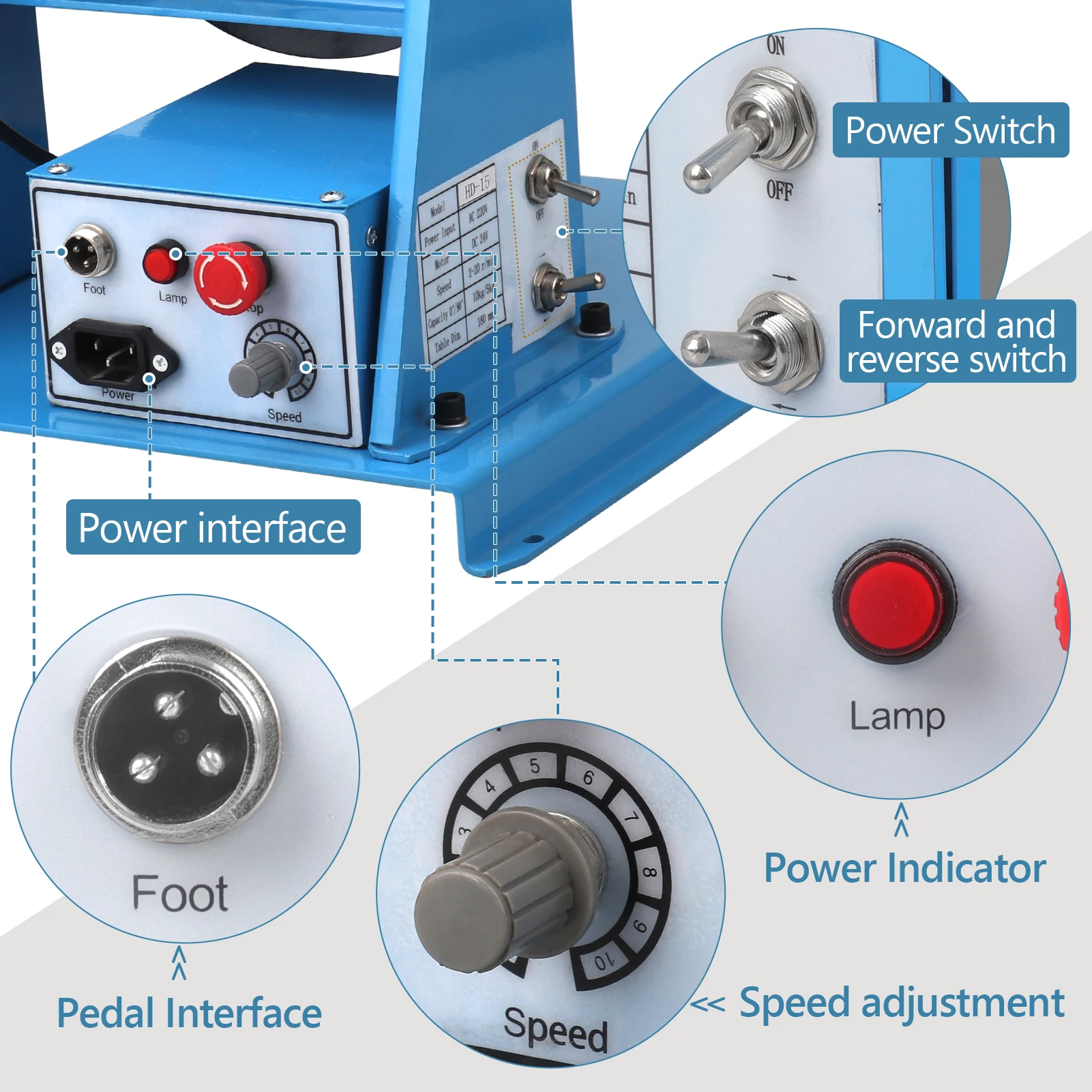 Rotary Welding Positioner KC-80 15KG Turntable Table Portable Welder Positioning Machine for Cutting Grinding Assembly Testing