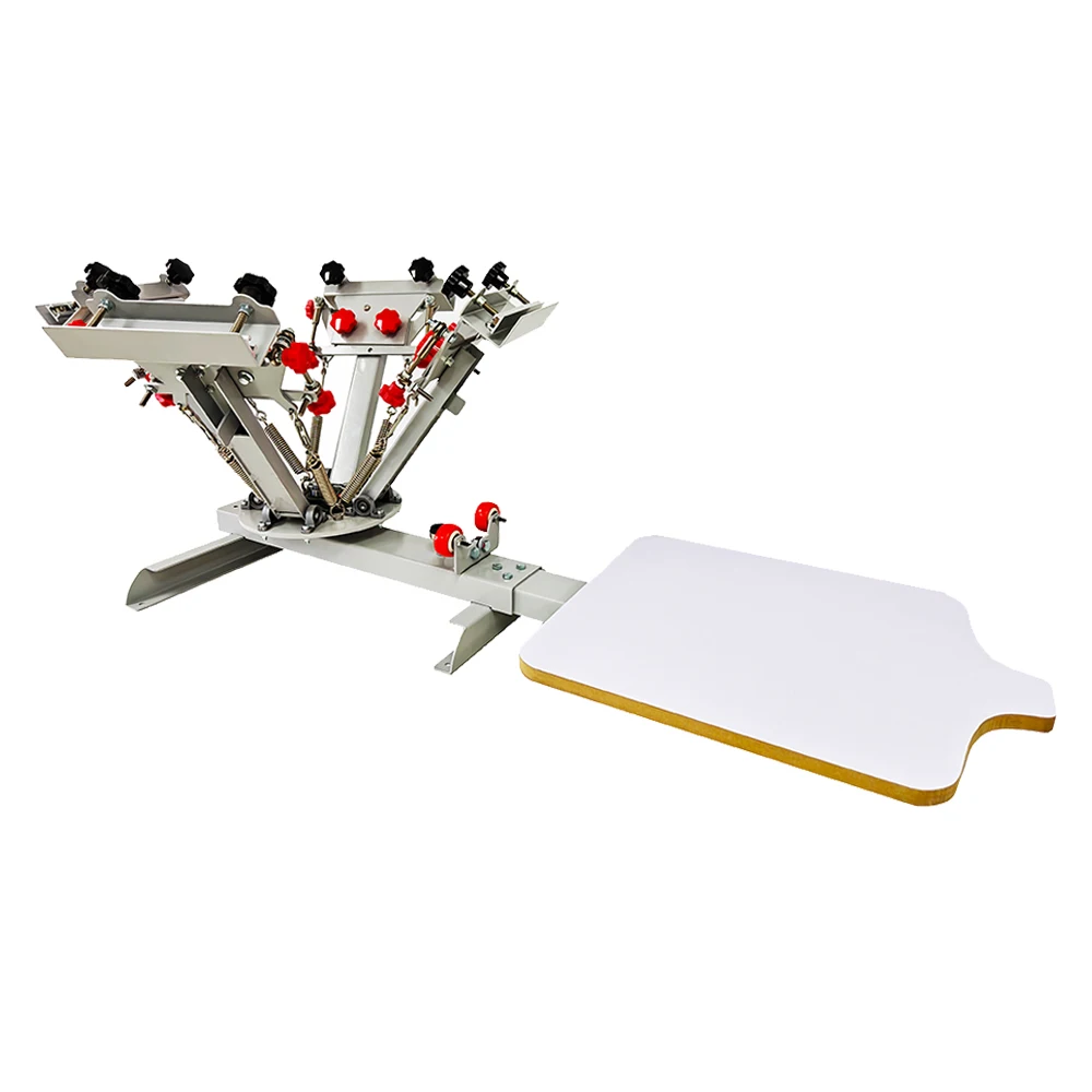 

Multi-color Desktop with Micro Registration DIY 4 Colour 1 Station t Shirt Printing Machine