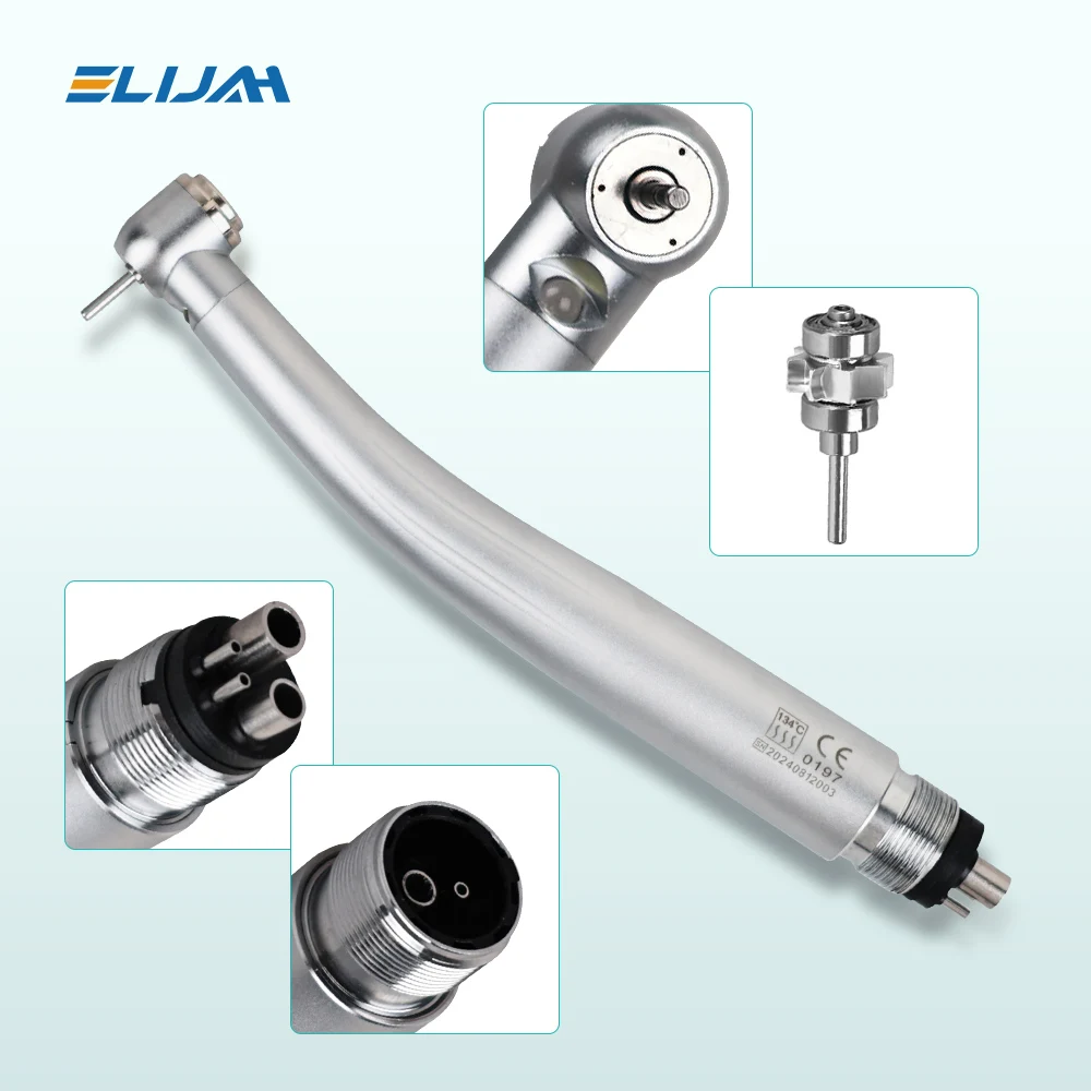 Dental High Speed Handpiece Air Turbine B2 M4 Ceramic Bearing Three Water Spray Standard Head Push Button Handpiece