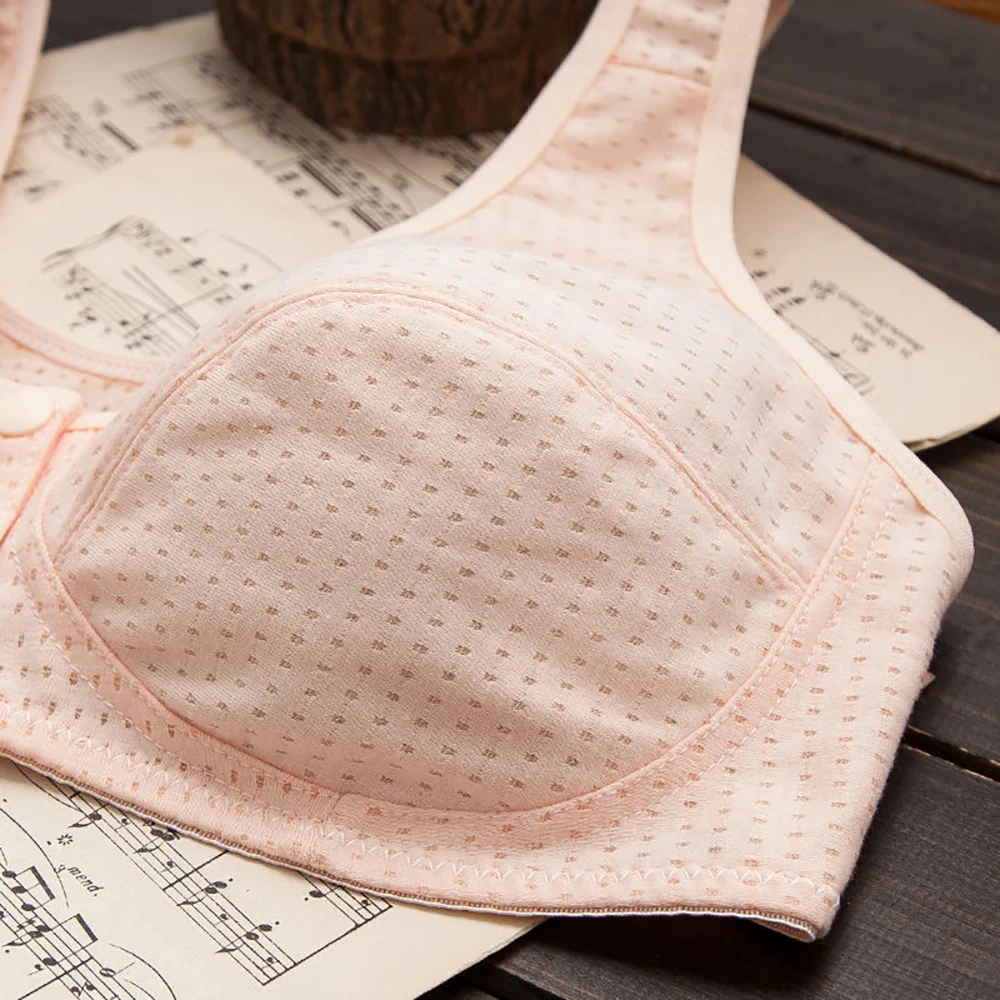 women bra Plus size wireless bras for women full cup Comfortable Soft Cotton Front-Close Bralette Size 38-42 C D Cup Big Size